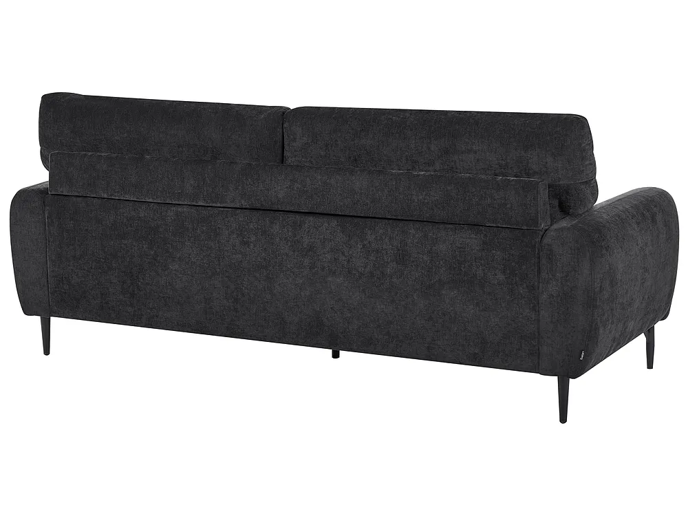 Sofa 3-Sitzer SKARO Chenillegewebe Schwarz_1156710