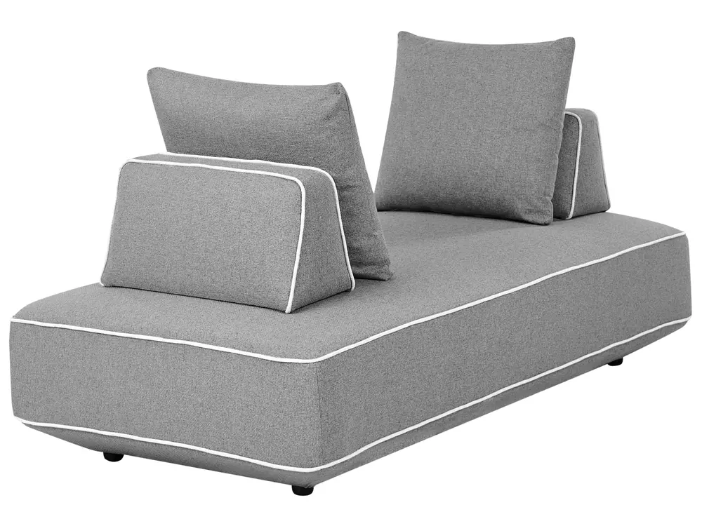 Chaise Longue SEILLANS Fabric Grey_1004483