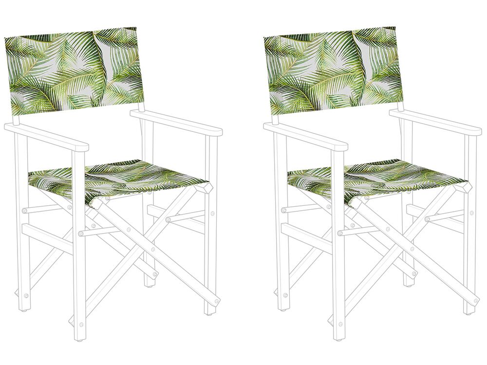 Lot de 2 tissus de remplacement pour chaises de jardin CINE Vert clair