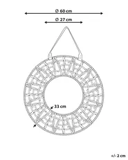 Wall Mirror PALACI 60 cm 60 cm Paper Rope Natural_827886