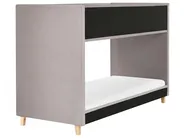 Bunk Bed Velvet CHOCQUES 90 x 200 cm (EU Single) Light Grey_1040683