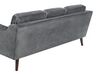 3 Seater Velvet Sofa Grey LOKKA_760795