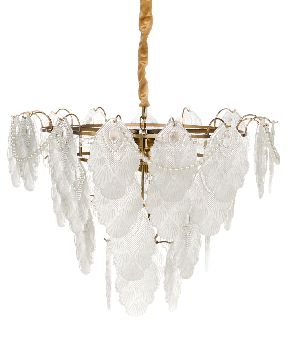 Chandelier ACARIGUA Glass Brass