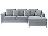 Corner Sofa OSLO Velvet Grey Left Hand