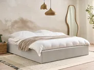 Ottoman Bed without Headboard DINAN Fabric Light Grey 180 x 200 cm (EU Super King)_1028271
