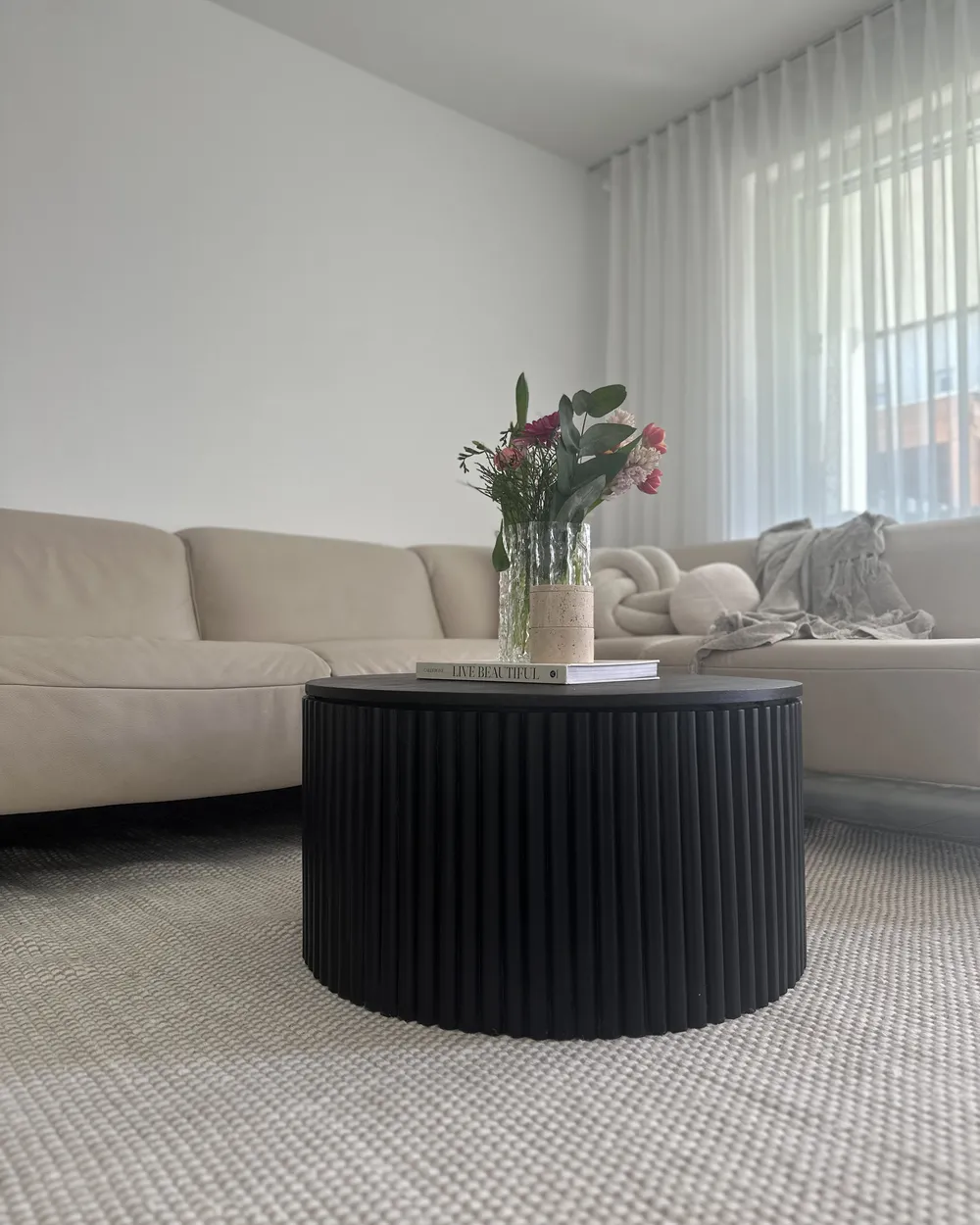 Coffee Table KIRKWOOD with Storage Mango Wood Black_920216