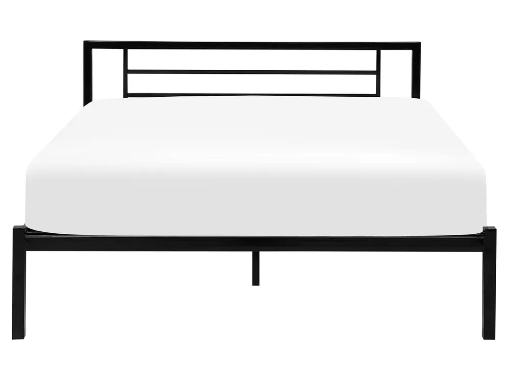 Bett mit Lattenrost Metall CUSSET 160 x 200 cm Schwarz_735357