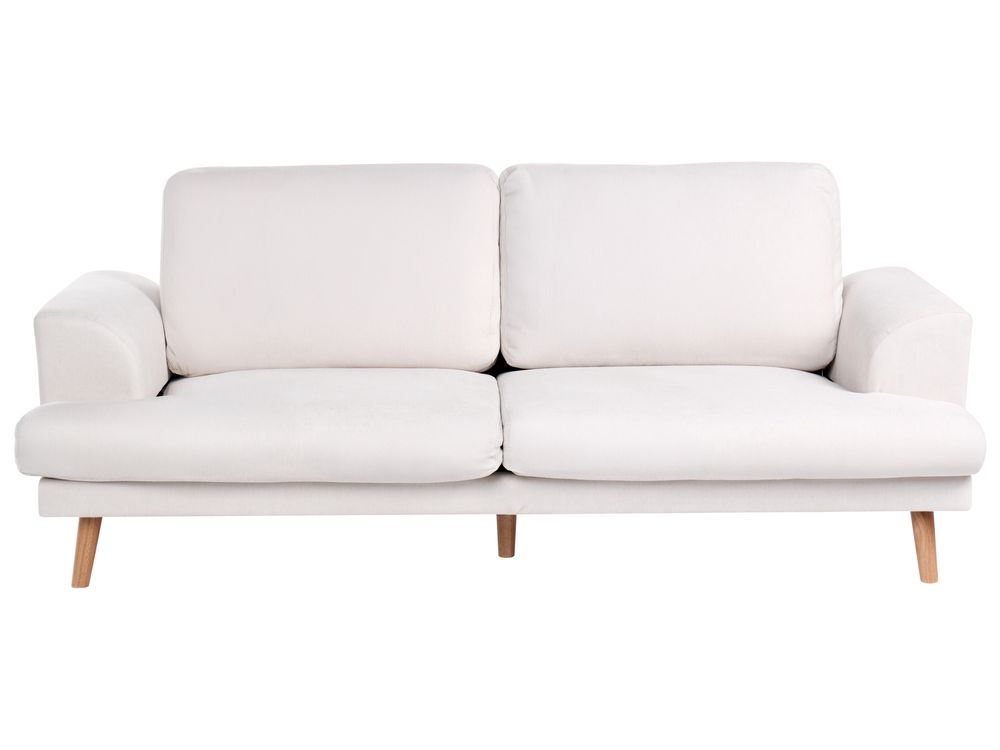 Sofa 3-Sitzer KILDAL Stoff Hellbeige