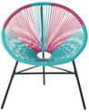 Lot de 2 chaises de jardin bleu et rose ACAPULCO_718104