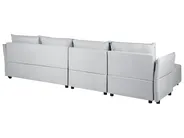 Corner Sofa 4 Seater TOMRA Fabric Light Grey Right Hand_848195