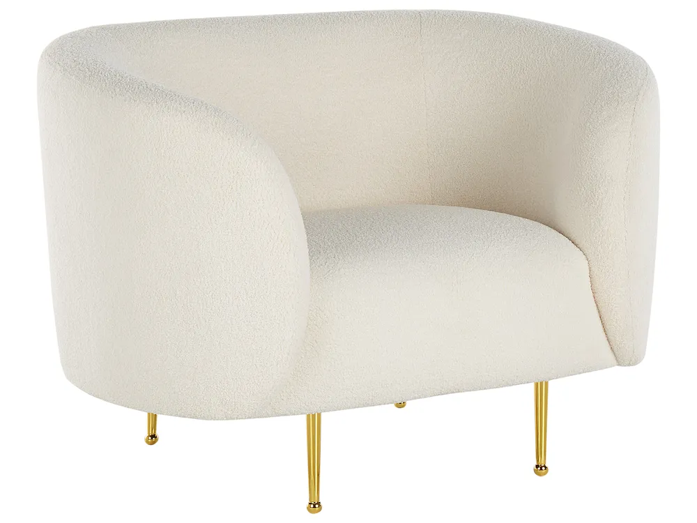 Living Room Set 6 Seater LOEN Boucle White_831528