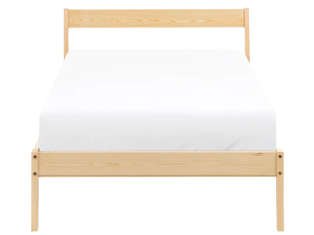 Bed Pine Wood MADONE 90 x 200 cm (EU Single) Light Brown_1123810