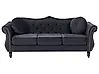 Sofa 3 Seater SKIEN Velvet Black
