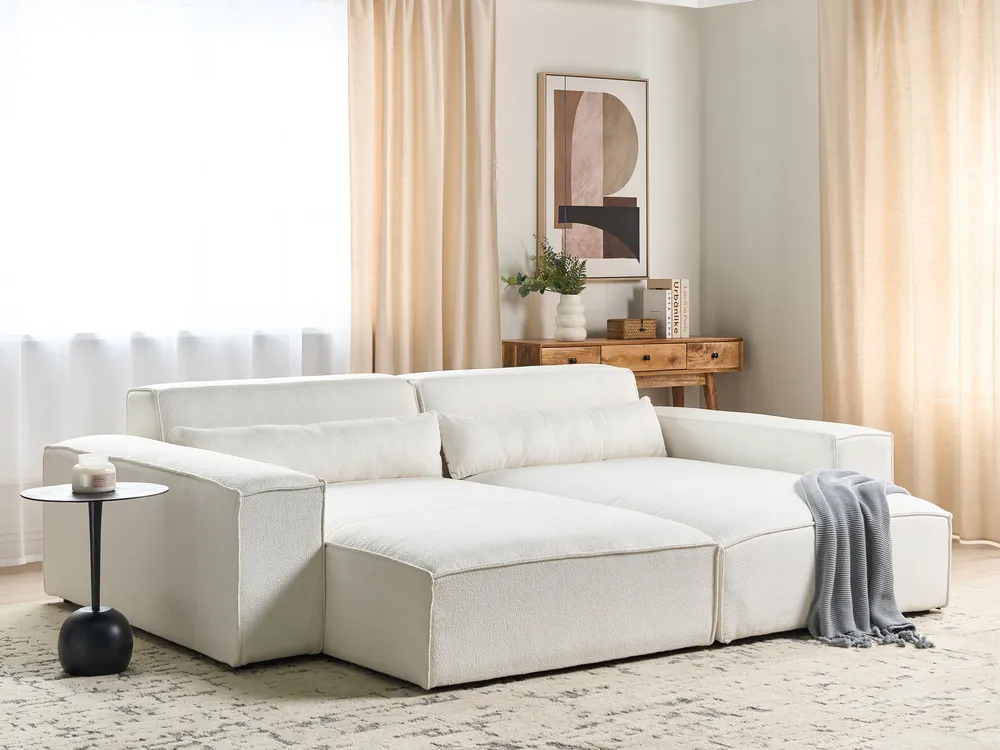 Right-Hand Chaise Longue HELLNAR Boucle Off-White_911307