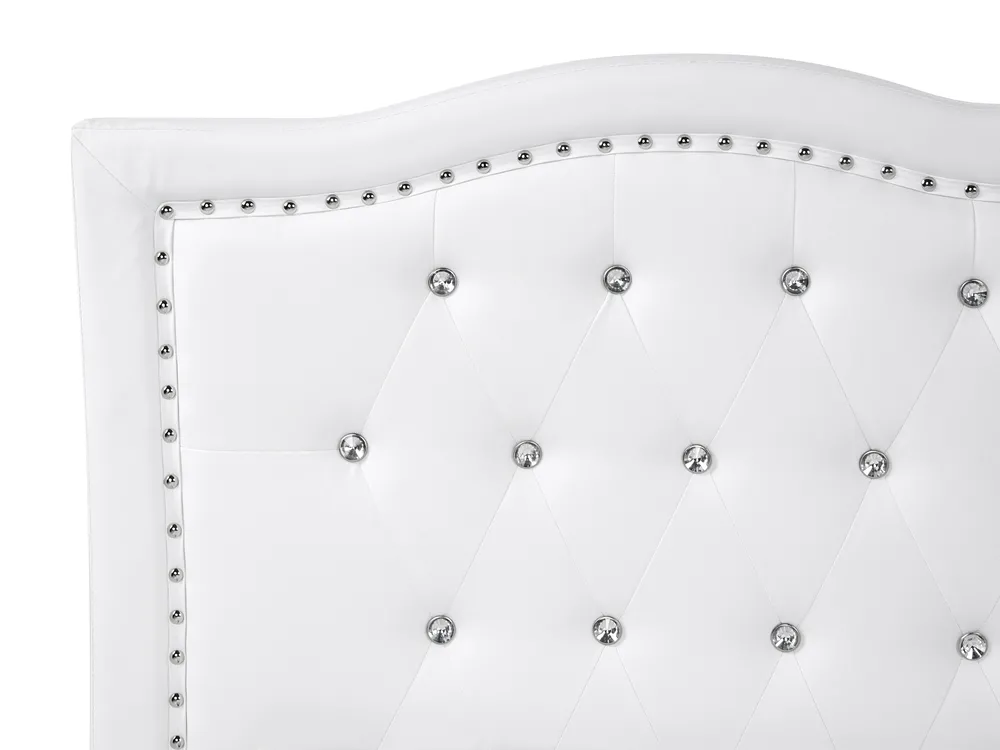 Ottoman Bed METZ Faux Leather White 180 x 200 cm (EU Super King)_768809