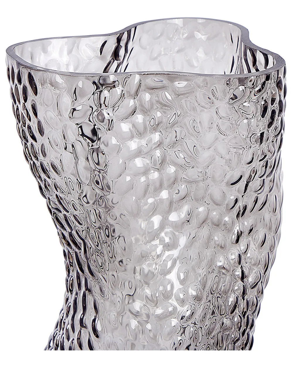 Wazon na kwiaty DYTIKO 31 cm Szkło Szary_838262