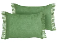 Zestaw 2 poduszek dekoracyjnych MABA 50 x 35 cm Bawełna Zielony Jednolity_940247