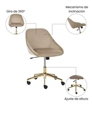 Silla de escritorio BARDSDALE Terciopelo Gris pardo_1073444