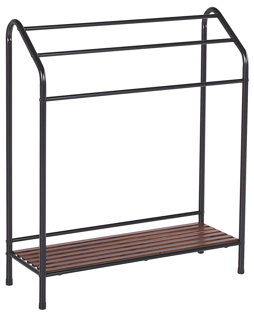 Towel Stand with Shelf MURIVA Metal Black