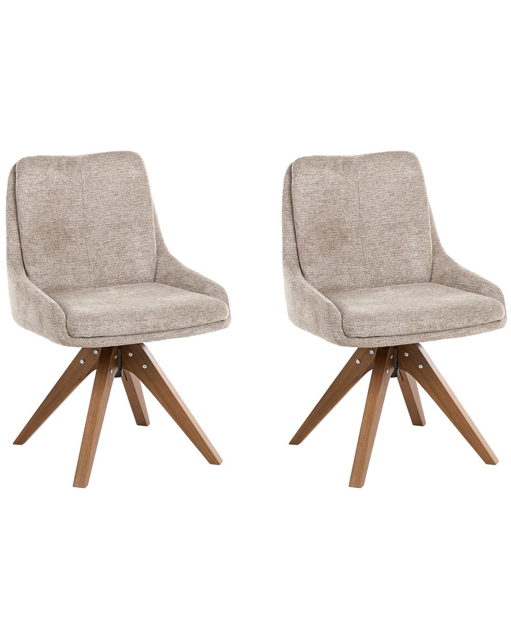 Lot de 2 chaises de salle à manger DORRIS Tissu Taupe