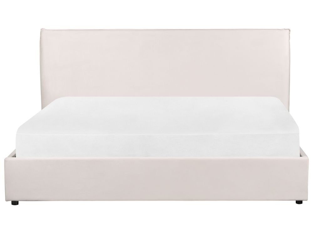 White velvet ottoman bed discount