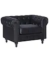 Armchair CHESTERFIELD Velvet Black