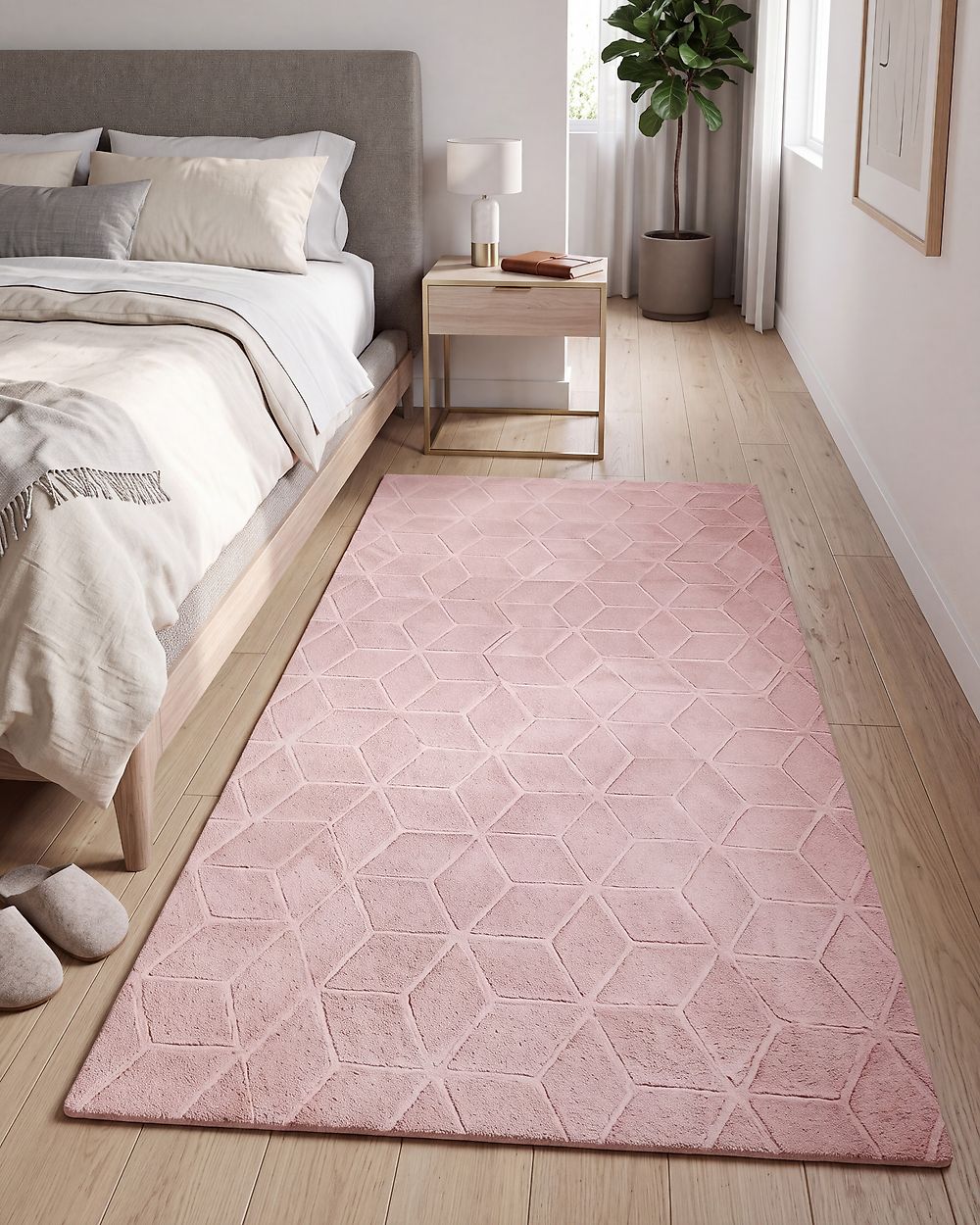 Faux Fur Rug THATTA Pink 80 x 150 cm