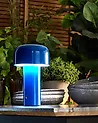 Wireless LED Table Lamp BESOS with Dimmer Metal Blue