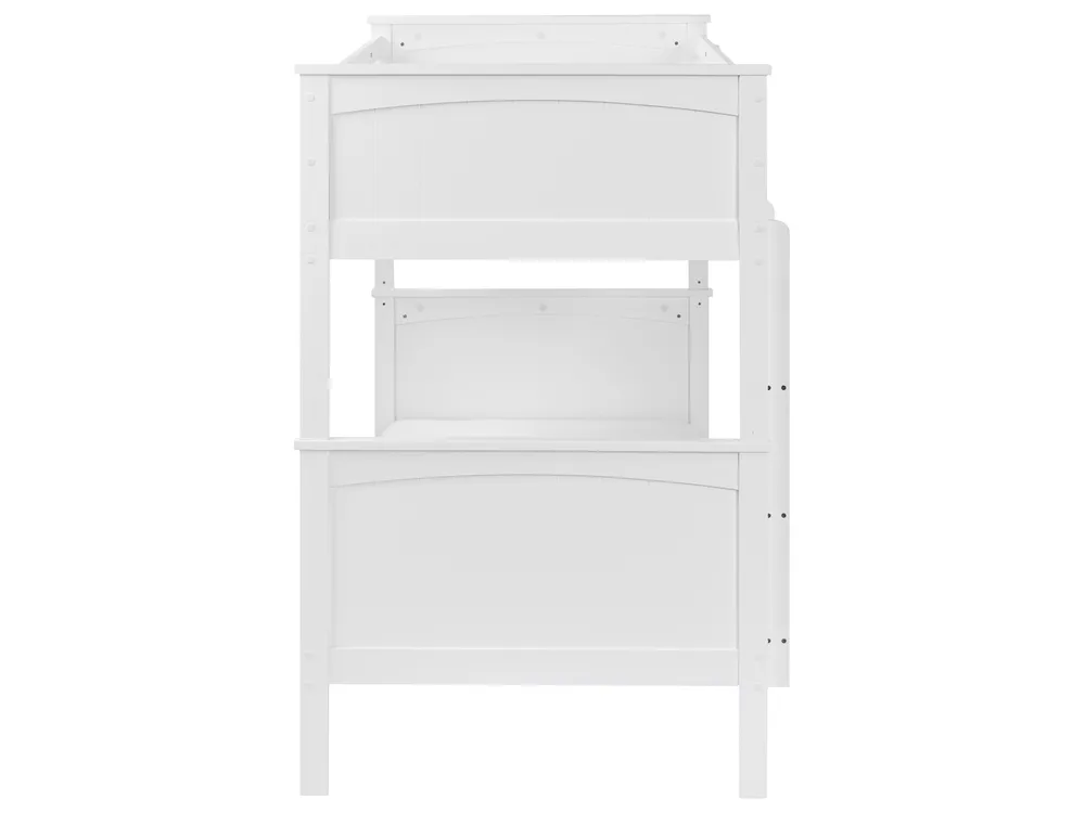 Bunk Bed Pine Wood ALBON 90 x 200 cm (EU Single) White_711779