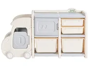Toy Storage Organiser BULLI Truck 67 cm Beige_1123513