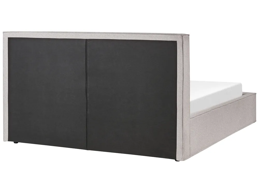 Ottoman Bed MOISSAC Fabric Light Grey 180 x 200 cm (EU Super King)_873971