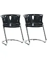 Set of 2 Dining Chairs OSHKOSH Black