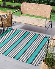 Outdoor Rug SAUGOR Turquoise 120 x 180 cm_1187234
