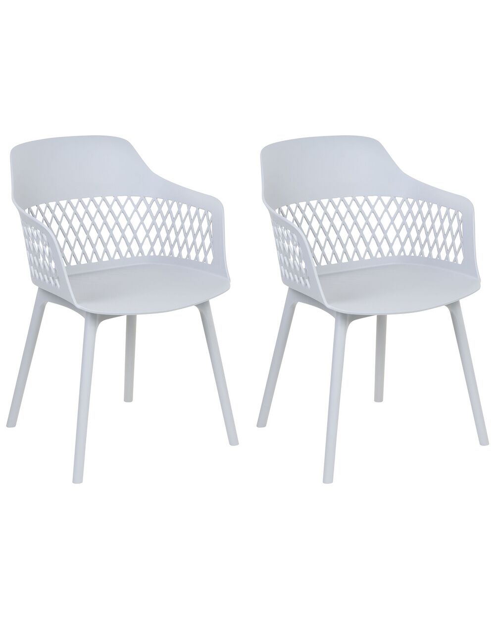 Set of 2 Dining Chairs ALMIRA Light Grey
