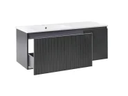 Wall Mounted Vanity Unit with Basin TIETE Black_1006105