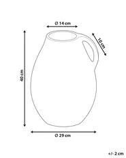 Wazon dekoracyjny KULIM 40 cm Ceramika Ciemnobeżowy_893619