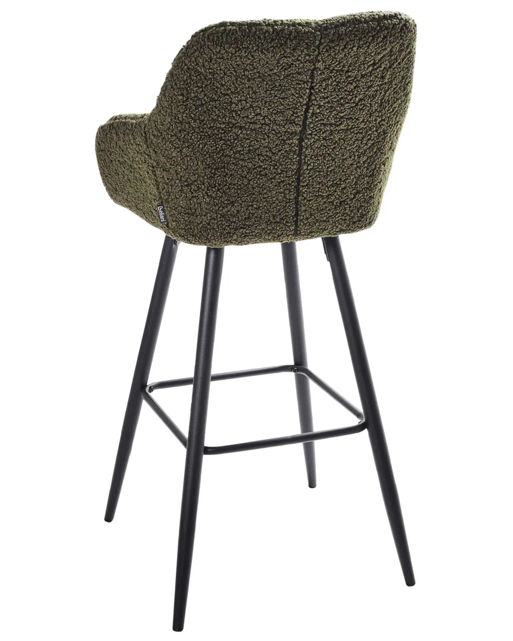 Set of 2 Bar Chairs CASMALIA Boucle Dark Green_956967