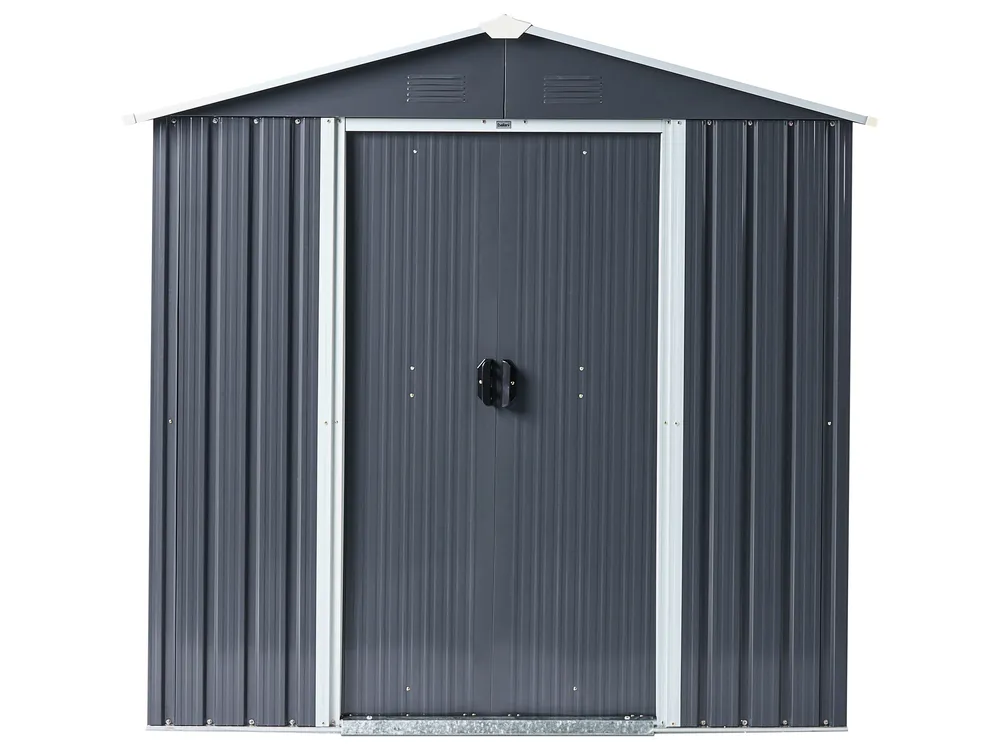 Casetta da giardino CIRELLA 194 cm 118 cm Metallo Grigio grafite_1022628