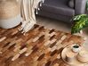 Kožený koberec 140 x 200 cm hnedý DIGOR_780658