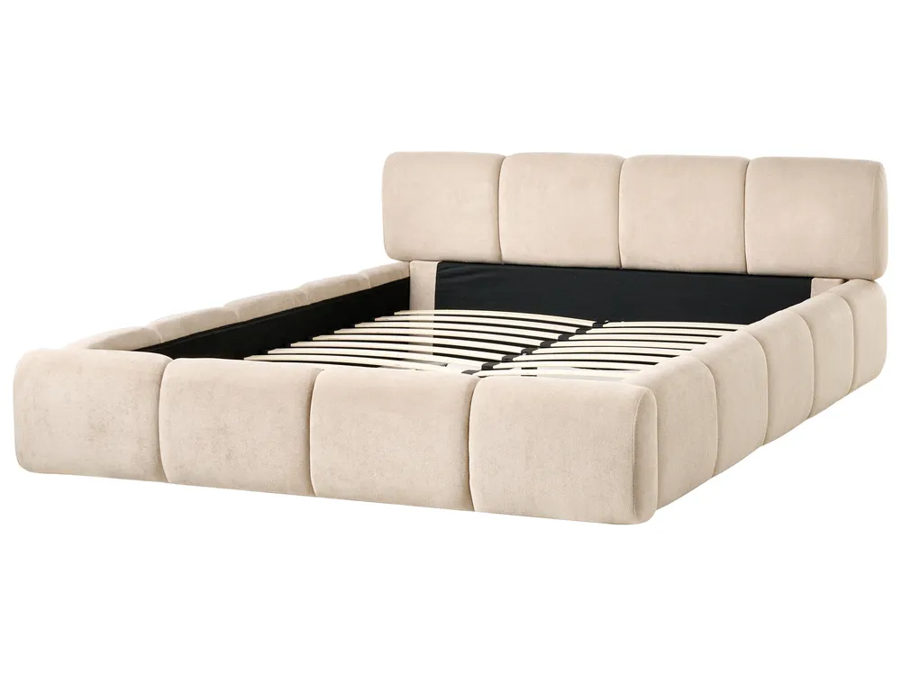 Bed Fabric ORVILLE 160 x 200 cm (EU King Size) Taupe_1025799