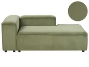 Left-Hand Chaise Longue ARDAL Corduroy Green_947335