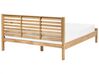 Dřevěná postel světle hnědá 160 x 200 cm CARNAC_677789