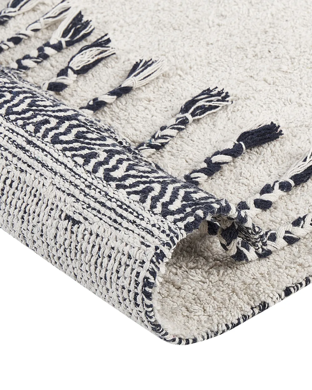 Tappeto ERAY Beige chiaro 140 x 200 cm Cotone_843976