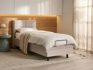 Adjustable Bed Fabric VICEROY 90 x 200 cm (EU Single) Light Beige_1062008