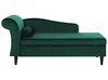 Chaiselongue Samtstoff smaragdgrün linksseitig LUIRO_768745