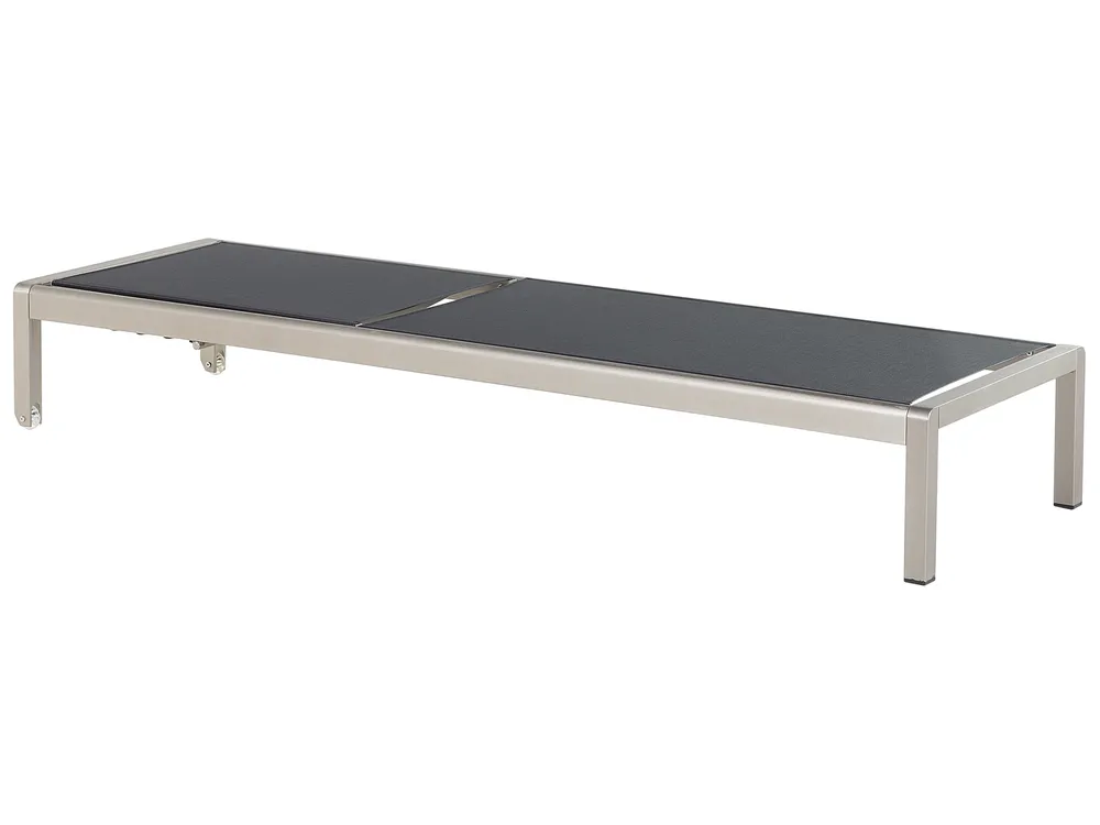 Sun Lounger FOSSATO Reclining Metal Black_798184