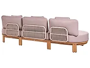 Sofa ogrodowa dla 3 osób ARZELLO Drewno akacjowe Jasnobrązowy_1163930