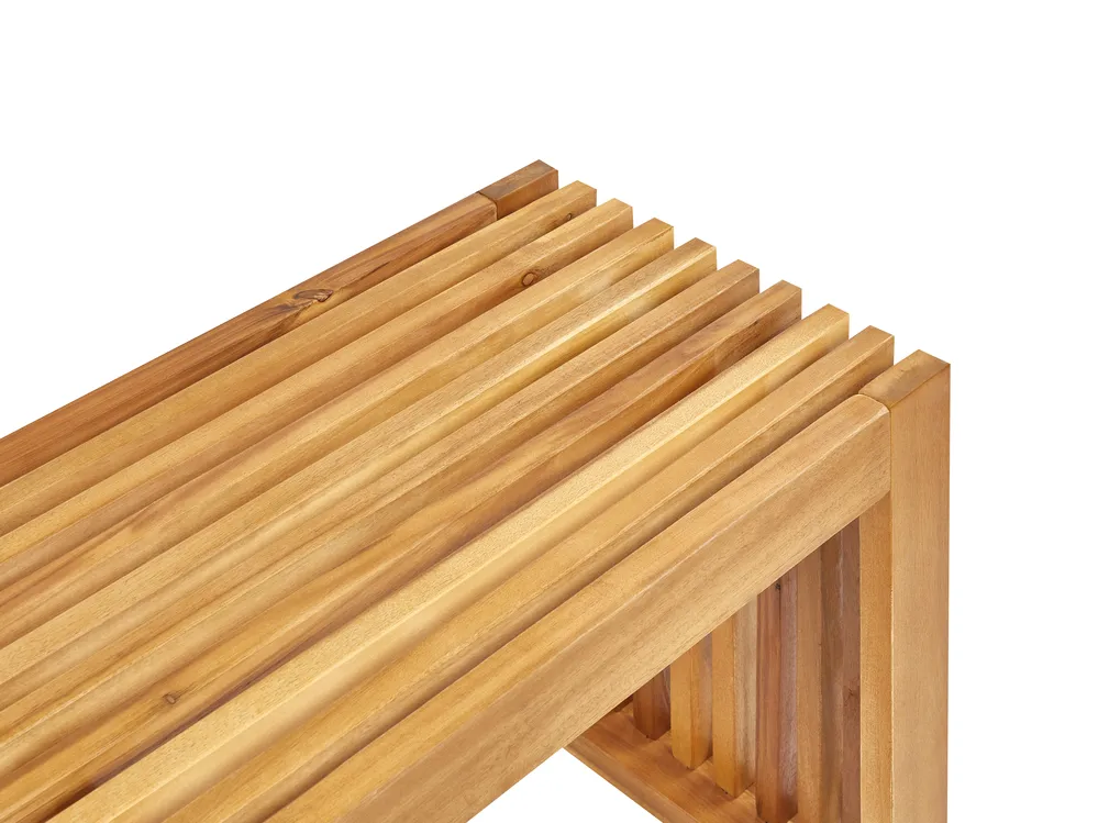 Set da pranzo da giardino con panche 4 posti BELLANO Legno d'acacia Marrone_922086
