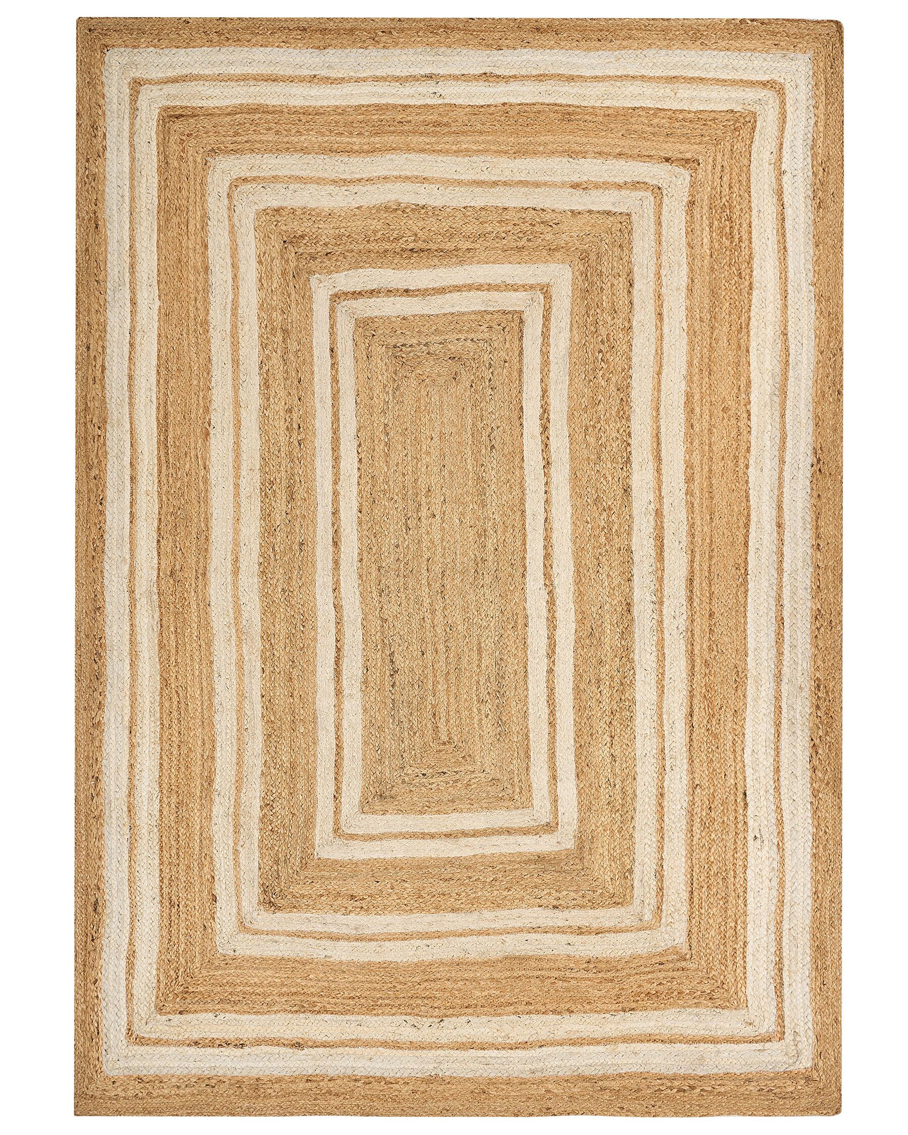 Jutový koberec 160 x 230 cm béžový ELMALI_887083
