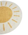Okrúhly bavlnený koberec ø 140 cm svetlobéžová/žltá BAIKER_903865